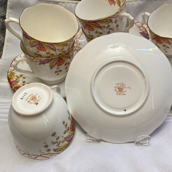 6 Royal Albert cups and saucers 1930 “Virginia”. RARE - Picture 14 of 16